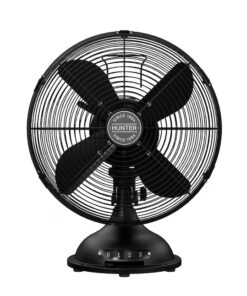 Hunter 97314 12-in High Velocity Indoor Desk Fan, in Matte Black