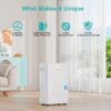 KESNOS 08A-18-PD PD 50 pt. Dehumidifier (For Rooms 3001+ sq. ft) For Basements, Bathrooms, ENERGY STAR Certified, in White