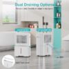 KESNOS 08A-18-PD PD 50 pt. Dehumidifier (For Rooms 3001+ sq. ft) For Basements, Bathrooms, ENERGY STAR Certified, in White