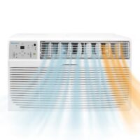 Keystone KSTAT14-2HD 14000-BTU Large Room 230-Volt White Through-the-Wall Air Conditioner with Heater with Remote