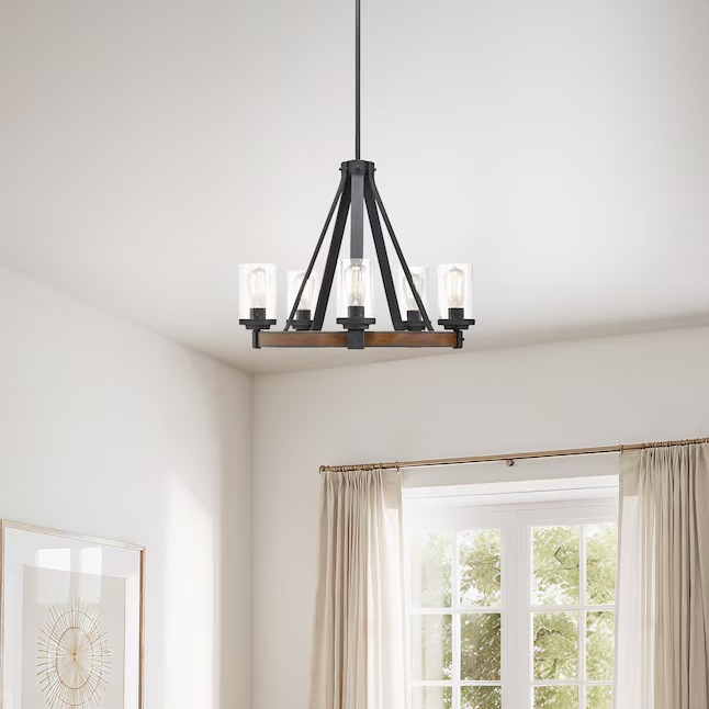 Kichler 34686A Barrington 5 -Light Distressed Black Seeded glass Metal Chandelier1_11zon Kichler 34686A Barrington 5 -Light Distressed Black Seeded glass Metal Chandelier