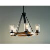 Kichler 34686A Barrington 5 -Light Distressed Black Seeded glass Metal Chandelier