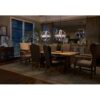 Kichler 34823A Barrington 4 -Light Anvil Iron and Distressed Antique Grey Farmhouse Seeded glass Globe Medium Hanging Pendant Light