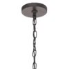 Kichler 34823A Barrington 4 -Light Anvil Iron and Distressed Antique Grey Farmhouse Seeded glass Globe Medium Hanging Pendant Light
