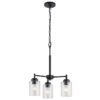 Kichler 44029BK Winslow 3 -Light Black Seeded glass Metal Chandelier Kichler 44029BK Winslow 3 -Light Black Seeded glass Metal Chandelier