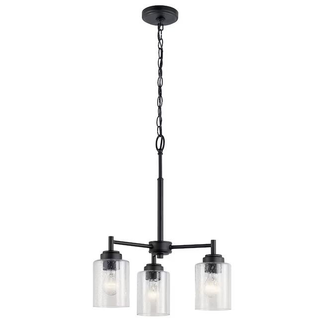 Kichler 44029BK Winslow 3 -Light Black Seeded glass Metal Chandelier11_11zon Kichler 44029BK Winslow 3 -Light Black Seeded glass Metal Chandelier