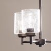 Kichler 44029BK Winslow 3 -Light Black Seeded glass Metal Chandelier Kichler 44029BK Winslow 3 -Light Black Seeded glass Metal Chandelier
