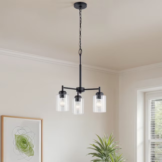Kichler 44029BK Winslow 3 -Light Black Seeded glass Metal Chandelier1_11zon Kichler 44029BK Winslow 3 -Light Black Seeded glass Metal Chandelier