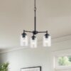 Kichler 44029BK Winslow 3 -Light Black Seeded glass Metal Chandelier Kichler 44029BK Winslow 3 -Light Black Seeded glass Metal Chandelier