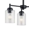 Kichler 44029BK Winslow 3 -Light Black Seeded glass Metal Chandelier Kichler 44029BK Winslow 3 -Light Black Seeded glass Metal Chandelier