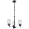 Kichler 44029BK Winslow 3 -Light Black Seeded glass Metal Chandelier Kichler 44029BK Winslow 3 -Light Black Seeded glass Metal Chandelier