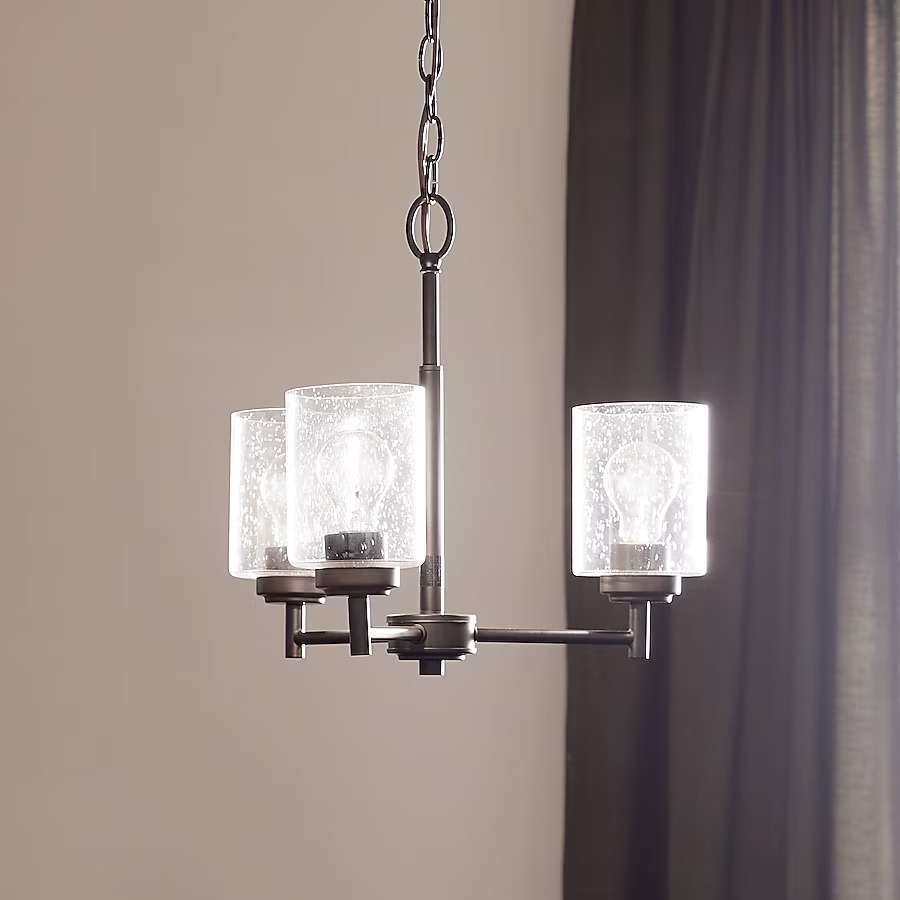 Kichler 44029BK Winslow 3 -Light Black Seeded glass Metal Chandelier_11zon Kichler 44029BK Winslow 3 -Light Black Seeded glass Metal Chandelier