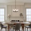 Kichler 44030BK Winslow 5 -Light Antique Black Seeded glass Metal Chandelier