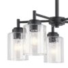 Kichler 44030BK Winslow 5 -Light Antique Black Seeded glass Metal Chandelier