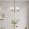 Kichler 44030NBR Winslow 5 -Light Gold Seeded glass Steel Chandelier