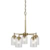 Kichler 44030NBR Winslow 5 -Light Gold Seeded glass Steel Chandelier
