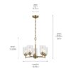 Kichler 44030NBR Winslow 5 -Light Gold Seeded glass Steel Chandelier