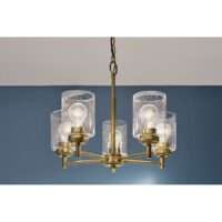 Kichler 44030NBR Winslow 5 -Light Gold Seeded glass Steel Chandelier