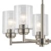 Kichler 44030NI Winslow 5 -Light Brushed Nickel Seeded glass Metal Chandelier