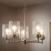 Kichler 44030NI Winslow 5 -Light Brushed Nickel Seeded glass Metal Chandelier
