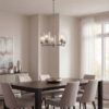 Kichler 44030NI Winslow 5 -Light Brushed Nickel Seeded glass Metal Chandelier