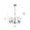 Kichler 44030NI Winslow 5 -Light Brushed Nickel Seeded glass Metal Chandelier