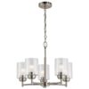 Kichler 44030NI Winslow 5 -Light Brushed Nickel Seeded glass Metal Chandelier