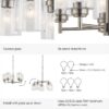 Kichler 44030NI Winslow 5 -Light Brushed Nickel Seeded glass Metal Chandelier