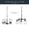 Kichler 44030OZ Winslow 5 -Light Bronze Seeded glass Metal Chandelier Kichler 44030OZ Winslow 5 -Light Bronze Seeded glass Metal Chandelier