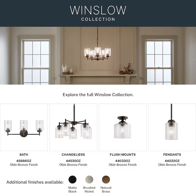 Kichler 44030OZ Winslow 5 -Light Bronze Seeded glass Metal Chandelier15_11zon Kichler 44030OZ Winslow 5 -Light Bronze Seeded glass Metal Chandelier