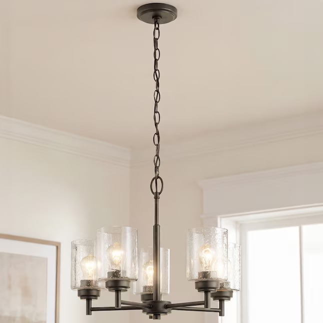 Kichler 44030OZ Winslow 5 -Light Bronze Seeded glass Metal Chandelier257_11zon Kichler 44030OZ Winslow 5 -Light Bronze Seeded glass Metal Chandelier
