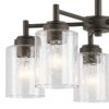 Kichler 44030OZ Winslow 5 -Light Bronze Seeded glass Metal Chandelier Kichler 44030OZ Winslow 5 -Light Bronze Seeded glass Metal Chandelier