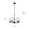 Kichler 44030OZ Winslow 5 -Light Bronze Seeded glass Metal Chandelier Kichler 44030OZ Winslow 5 -Light Bronze Seeded glass Metal Chandelier