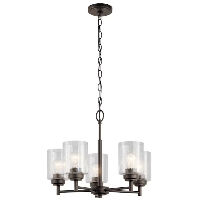 Kichler 44030OZ Winslow 5 -Light Bronze Seeded glass Metal Chandelier5_11zon Kichler 44030OZ Winslow 5 -Light Bronze Seeded glass Metal Chandelier