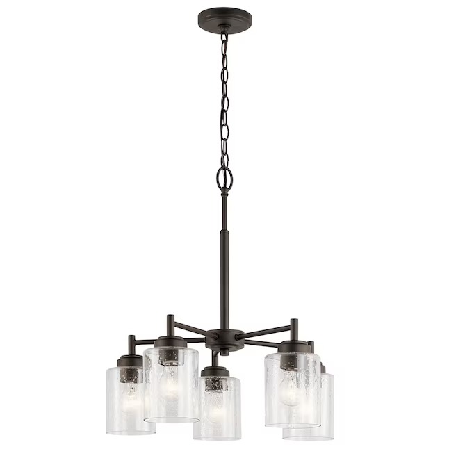Kichler 44030OZ Winslow 5 -Light Bronze Seeded glass Metal Chandelier67_11zon Kichler 44030OZ Winslow 5 -Light Bronze Seeded glass Metal Chandelier