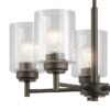 Kichler 44030OZ Winslow 5 -Light Bronze Seeded glass Metal Chandelier Kichler 44030OZ Winslow 5 -Light Bronze Seeded glass Metal Chandelier