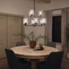 Kichler 44031BK Winslow 9 -Light Brushed Black Seeded glass Metal Chandelier