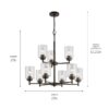Kichler 44031OZ Winslow 9 -Light Brushed Bronze Seeded glass Metal Chandelier