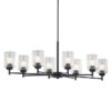 Kichler 44035BK Winslow 8 -Light Antique Black Seeded glass Metal Chandelier