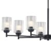 Kichler 44035BK Winslow 8 -Light Antique Black Seeded glass Metal Chandelier