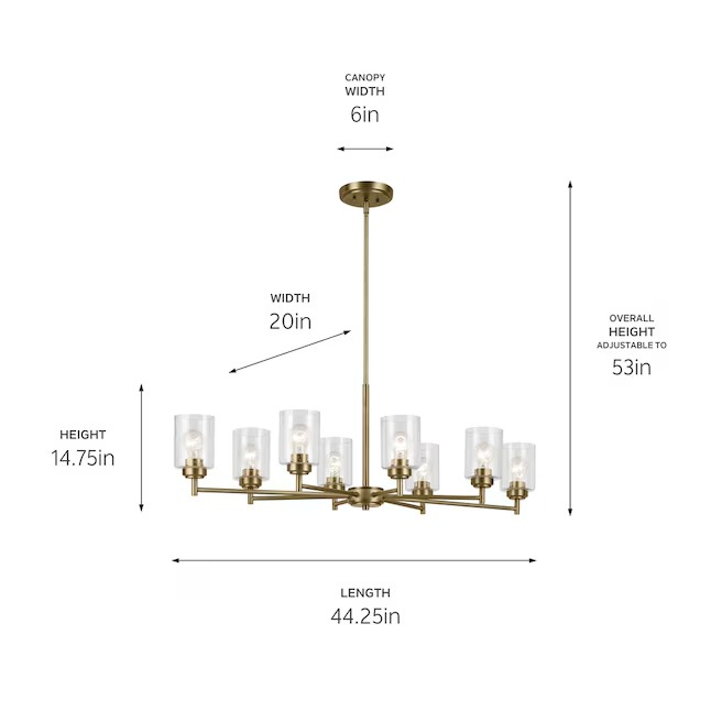 Kichler 44035NBR Winslow 8 -Light Polished Gold Seeded glass Steel Chandelier12_11zon Kichler 44035NBR Winslow 8 -Light Polished Gold Seeded glass Steel Chandelier