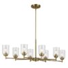 Kichler 44035NBR Winslow 8 -Light Polished Gold Seeded glass Steel Chandelier Kichler 44035NBR Winslow 8 -Light Polished Gold Seeded glass Steel Chandelier