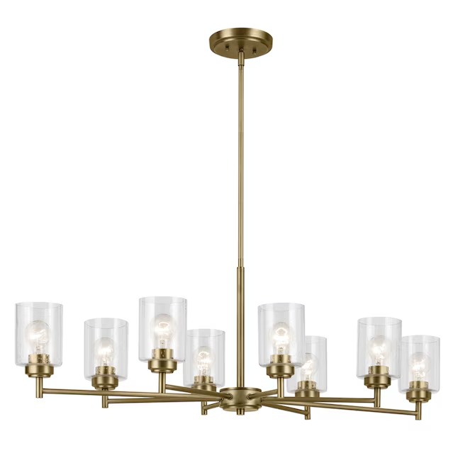 Kichler 44035NBR Winslow 8 -Light Polished Gold Seeded glass Steel Chandelier1_11zon Kichler 44035NBR Winslow 8 -Light Polished Gold Seeded glass Steel Chandelier