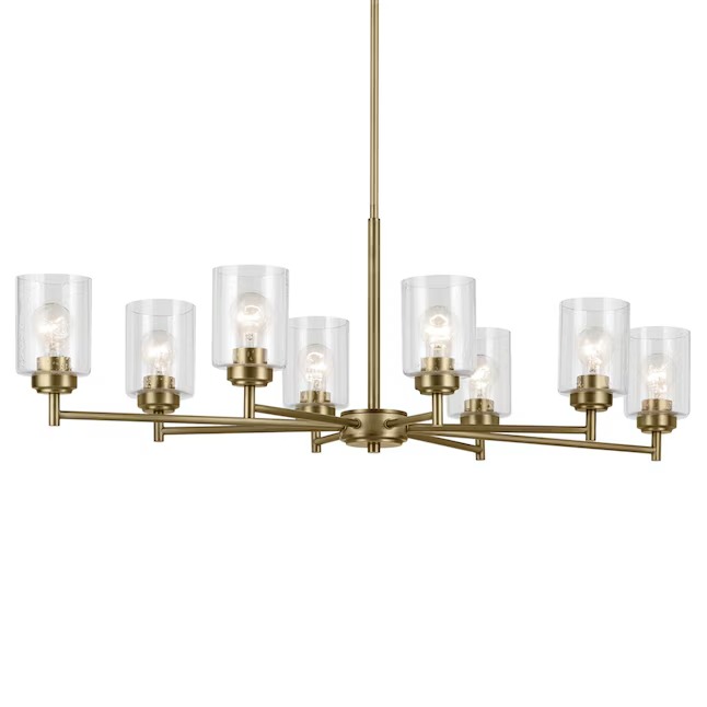 Kichler 44035NBR Winslow 8 -Light Polished Gold Seeded glass Steel Chandelier3_11zon Kichler 44035NBR Winslow 8 -Light Polished Gold Seeded glass Steel Chandelier