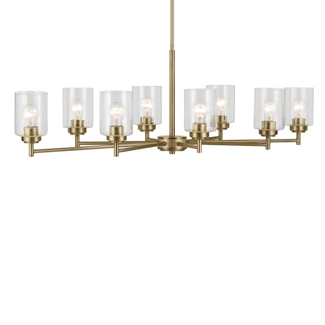 Kichler 44035NBR Winslow 8 -Light Polished Gold Seeded glass Steel Chandelier5_11zon Kichler 44035NBR Winslow 8 -Light Polished Gold Seeded glass Steel Chandelier