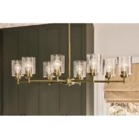 Kichler 44035NBR Winslow 8 -Light Polished Gold Seeded glass Steel Chandelier