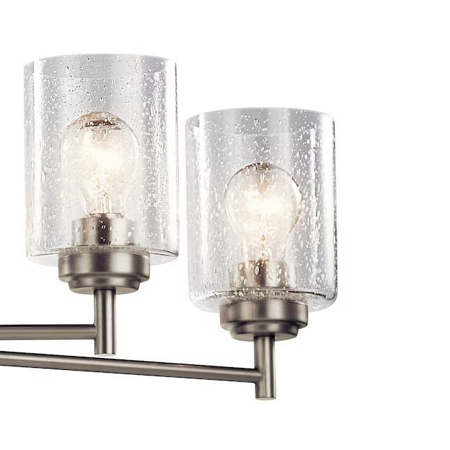 Kichler 44035NI Winslow 8 -Light Brushed Nickel Seeded glass Metal Chandelier1_11zon Kichler 44035NI Winslow 8 -Light Brushed Nickel Seeded glass Metal Chandelier