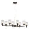 Kichler 44035OZ Winslow 8 -Light Bronze Seeded glass Metal Chandelier