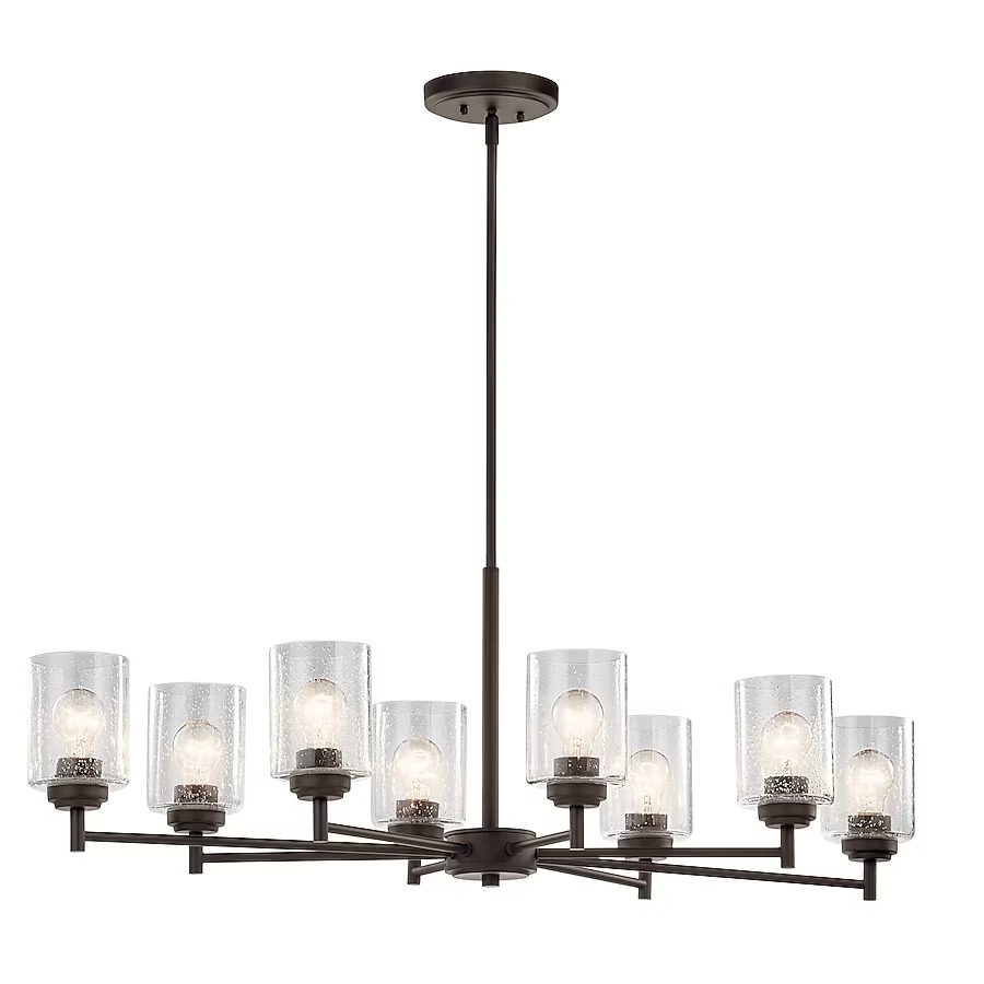 Kichler 44035OZ Winslow 8 -Light Bronze Seeded glass Metal Chandelier_11zon Kichler 44035OZ Winslow 8 -Light Bronze Seeded glass Metal Chandelier