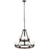 Kichler 82313A Barrington 9 -Light Distressed Black Seeded glass Metal Chandelier Kichler 82313A Barrington 9 -Light Distressed Black Seeded glass Metal Chandelier